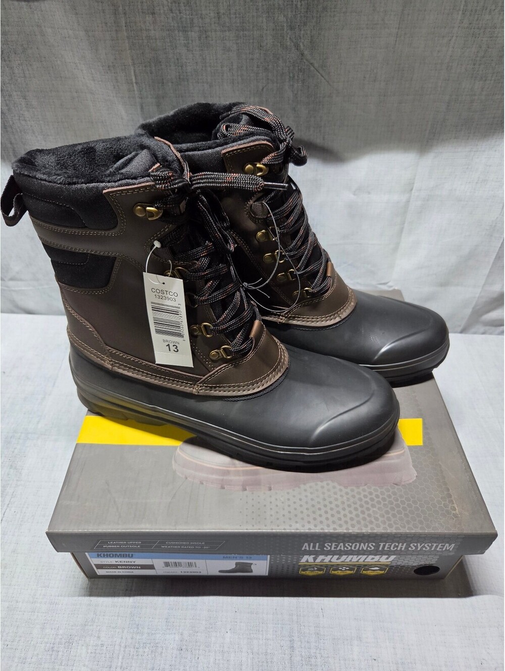 Khombu All Seasons Tech System Waterproof Winter Boots Size 13